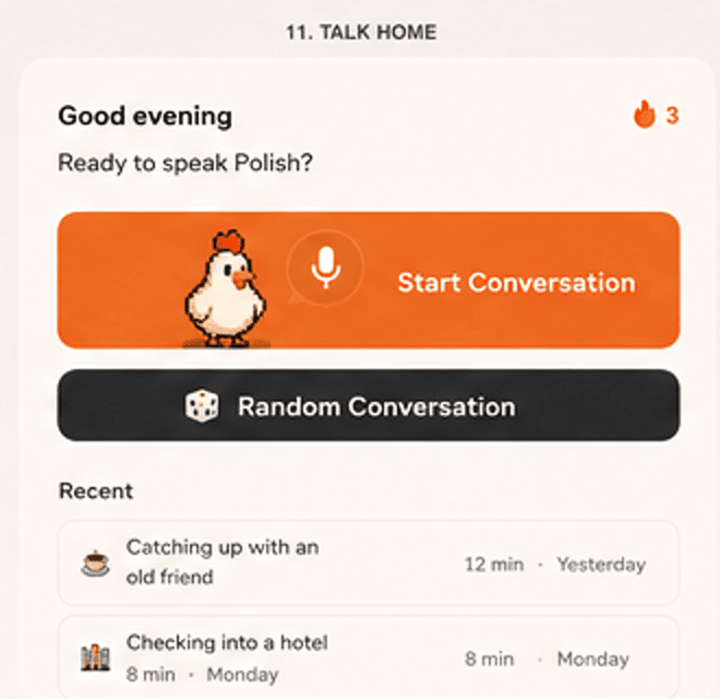 Koko conversation home screen